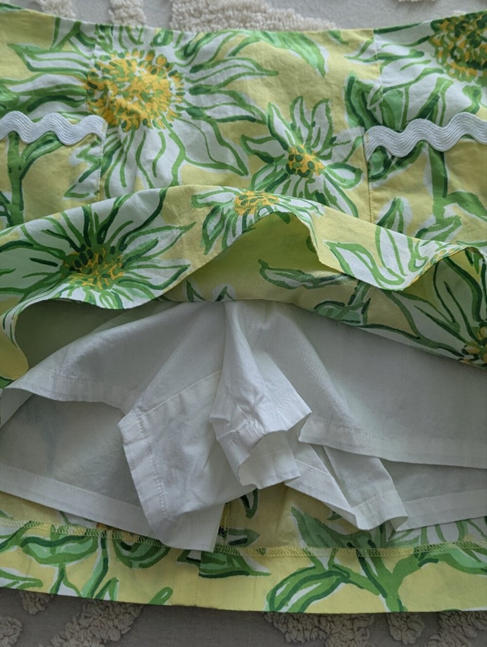 Lilly Pulitzer Gardner Mini Skirt Skort Ric Rac Trim Size 2 Resort Beach Preppy - Picture 6 of 9